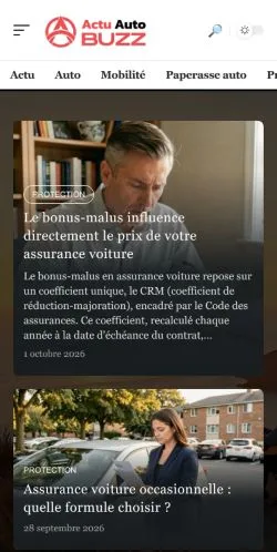 Vorschau der Website Actu Auto Buzz, gelistet für die Veröffentlichung gesponserter Artikel