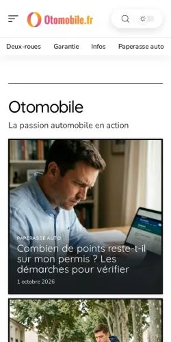 스폰서 기사 게재 매체로 등록된 Otomobile 사이트 미리보기
