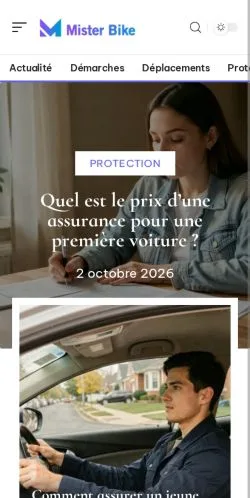 Vista previa del sitio Mister Bike, referenciado para publicar artículos patrocinados