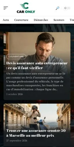 Anteprima del sito Car Only, referenziato per la pubblicazione di articoli sponsorizzati