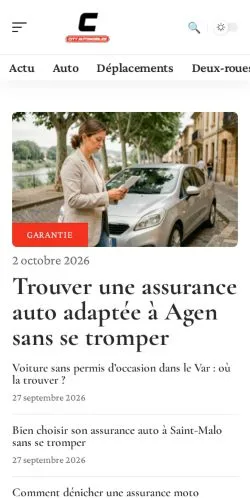 Anteprima del sito City Automobiles, referenziato per la pubblicazione di articoli sponsorizzati