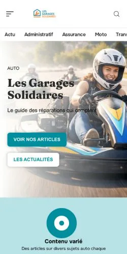Anteprima del sito Garages Solidaires, referenziato per la pubblicazione di articoli sponsorizzati