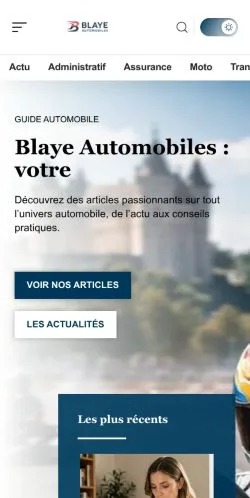 Anteprima del sito Blaye Automobiles Actualités, referenziato per la pubblicazione di articoli sponsorizzati