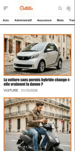 Anteprima del sito Automaniacs, referenziato per la pubblicazione di articoli sponsorizzati