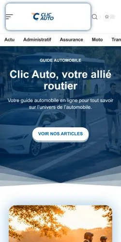 스폰서 기사 게재 매체로 등록된 Clic Auto 사이트 미리보기