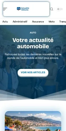 Vorschau der Website Actualité Voitures, gelistet für die Veröffentlichung gesponserter Artikel