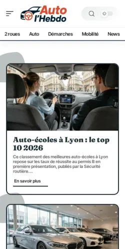 Anteprima del sito Auto L'Hebdo, referenziato per la pubblicazione di articoli sponsorizzati