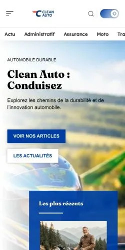 스폰서 기사 게재 매체로 등록된 Clean Auto Trends 사이트 미리보기