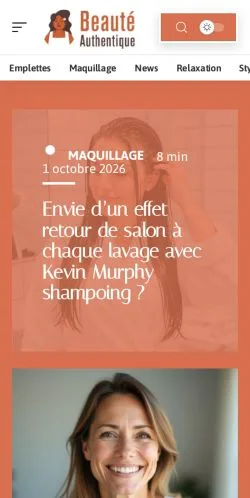 スポンサード記事の掲載先として登録されたBeauté Authentiqueのサイトプレビュー