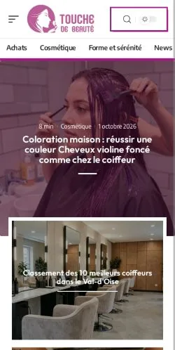 스폰서 기사 게재 매체로 등록된 Touche De Beauté 사이트 미리보기