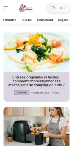 Aperçu du site Gourmet Galopin, référencé pour publier un article sponsorisé