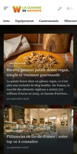 Anteprima del sito La Cuisine De Watoote, referenziato per la pubblicazione di articoli sponsorizzati
