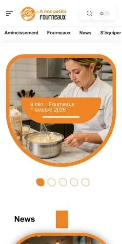 스폰서 기사 게재 매체로 등록된 Petits Fourneaux 사이트 미리보기
