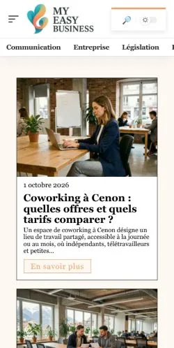 Vorschau der Website My Easy Business, gelistet für die Veröffentlichung gesponserter Artikel