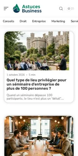 스폰서 기사 게재 매체로 등록된 Astuces Business 사이트 미리보기