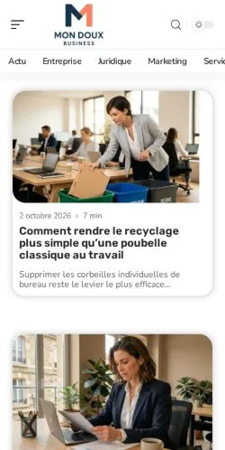 Vorschau der Website Mon Doux Business, gelistet für die Veröffentlichung gesponserter Artikel