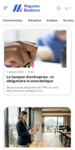 Vista previa del sitio Magazine Business, referenciado para publicar artículos patrocinados
