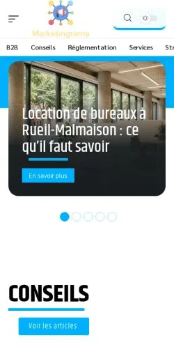 Anteprima del sito Marketingrama, referenziato per la pubblicazione di articoli sponsorizzati