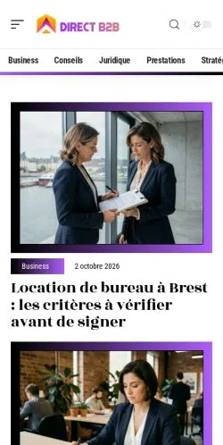 Anteprima del sito Direct B2B, referenziato per la pubblicazione di articoli sponsorizzati