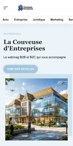 Anteprima del sito Couveuse Entreprises, referenziato per la pubblicazione di articoli sponsorizzati