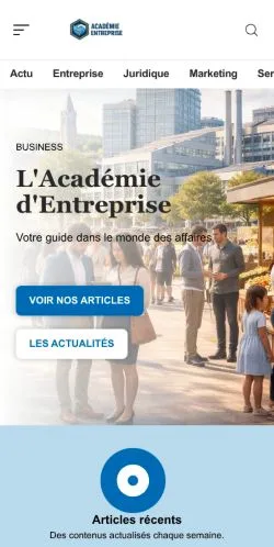 Vorschau der Website Académie Entreprise, gelistet für die Veröffentlichung gesponserter Artikel
