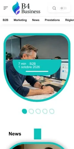 Anteprima del sito B4Business, referenziato per la pubblicazione di articoli sponsorizzati