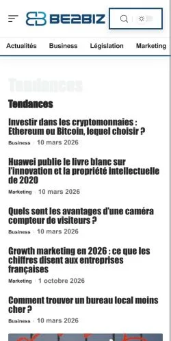 Anteprima del sito Be 2 Biz, referenziato per la pubblicazione di articoli sponsorizzati