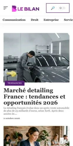 Anteprima del sito Le Bilan, referenziato per la pubblicazione di articoli sponsorizzati