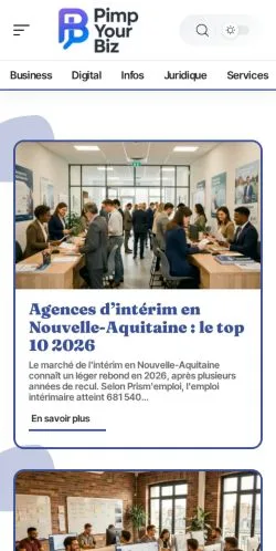 Anteprima del sito Pimp Your Biz, referenziato per la pubblicazione di articoli sponsorizzati