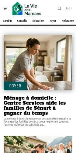 Anteprima del sito La Vie Des Mamans, referenziato per la pubblicazione di articoli sponsorizzati