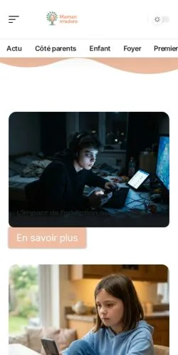 スポンサード記事の掲載先として登録されたMaman M'adoreのサイトプレビュー