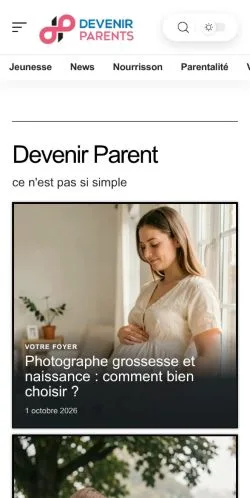 Anteprima del sito Devenir Parent, referenziato per la pubblicazione di articoli sponsorizzati