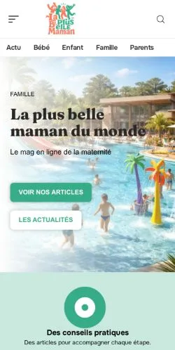 스폰서 기사 게재 매체로 등록된 La Plus Belle Maman 사이트 미리보기