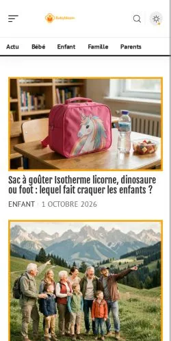 Aperçu du site Babybloom Guide, référencé pour publier un article sponsorisé