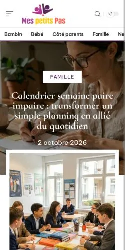 Anteprima del sito Mes Petits Pas, referenziato per la pubblicazione di articoli sponsorizzati
