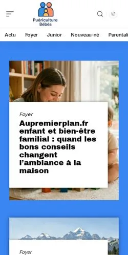 Anteprima del sito Puériculture Bébés, referenziato per la pubblicazione di articoli sponsorizzati