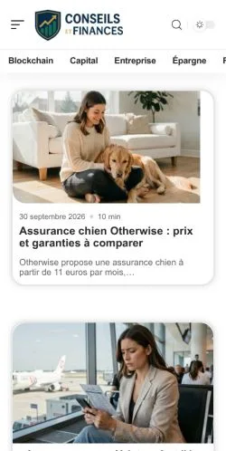 Vista previa del sitio Conseils et Finances, referenciado para publicar artículos patrocinados