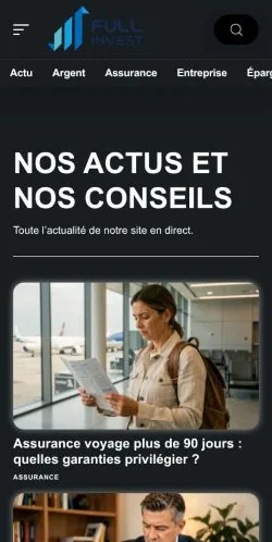 Aperçu du site Full Invest, référencé pour publier un article sponsorisé