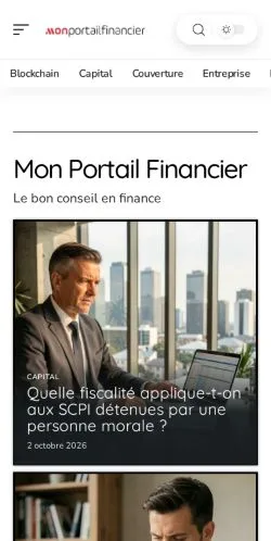 Anteprima del sito Mon Portail Financier, referenziato per la pubblicazione di articoli sponsorizzati