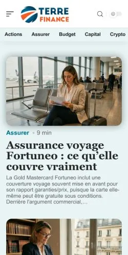 Vorschau der Website Terre Finance, gelistet für die Veröffentlichung gesponserter Artikel