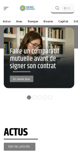 Voorbeeld van de website News Finance, vermeld voor de publicatie van gesponsorde artikelen