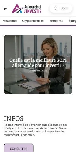 Forhåndsvisning af Aujourd'hui J'investis, opført til udgivelse af sponsorerede artikler