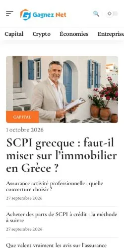 Anteprima del sito Gagnez Net Finance, referenziato per la pubblicazione di articoli sponsorizzati