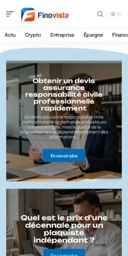 スポンサード記事の掲載先として登録されたFinovistaのサイトプレビュー