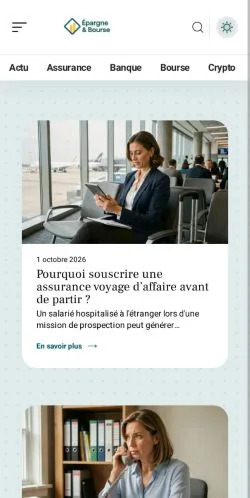 스폰서 기사 게재 매체로 등록된 Épargne & Bourse 사이트 미리보기