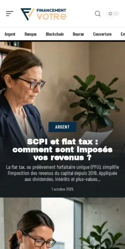 Vorschau der Website Financement Vôtre, gelistet für die Veröffentlichung gesponserter Artikel