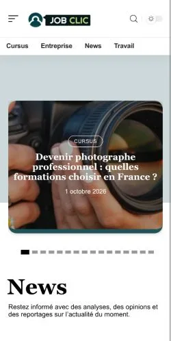 Vista previa del sitio Job Clic, referenciado para publicar artículos patrocinados