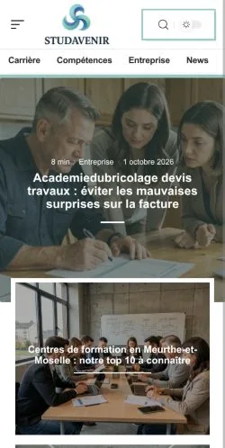 Podgląd witryny Studavenir, ujętej jako miejsce publikacji artykułów sponsorowanych