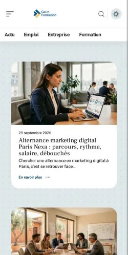 Anteprima del sito Go In Formation, referenziato per la pubblicazione di articoli sponsorizzati