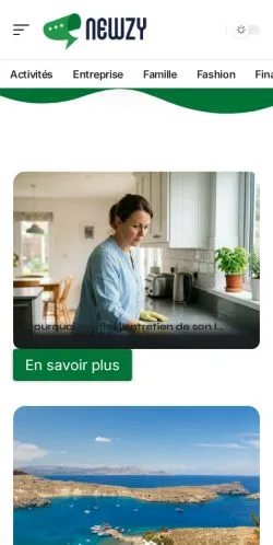 Anteprima del sito Newzy Actu, referenziato per la pubblicazione di articoli sponsorizzati